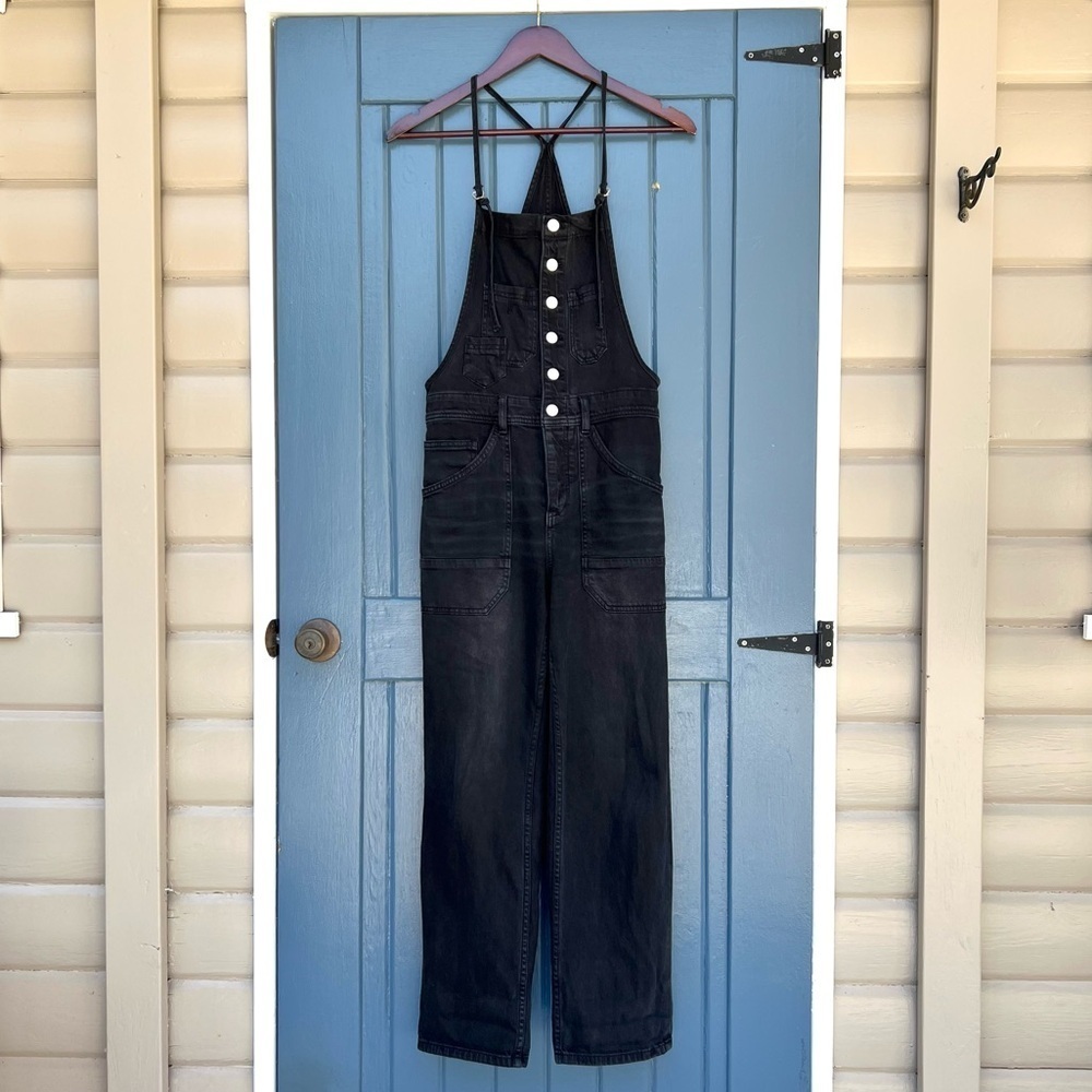 Anthropologie Pilcro Coverall Jumpsuit
Buttons Denim Black Cotton Size 26